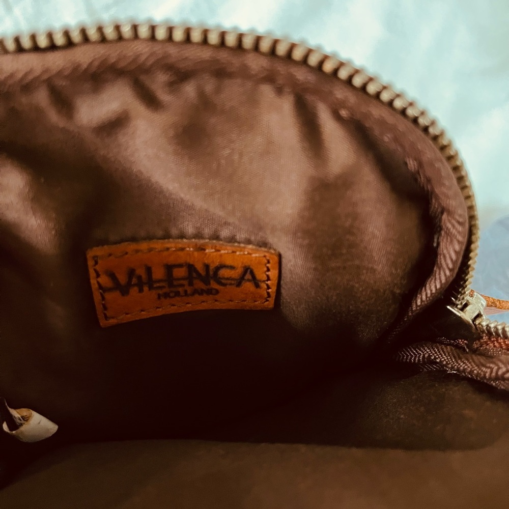 VILENCA Holland Genuine Leather Small Crossbody Shoulder Bag Cognac TK352 NWT - Picture 3 of 8